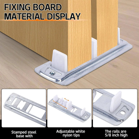 Fixing board material display with stamped steel base and adjustable nylon tips from 5 Pcs Sliding Closet Door Roller Kit