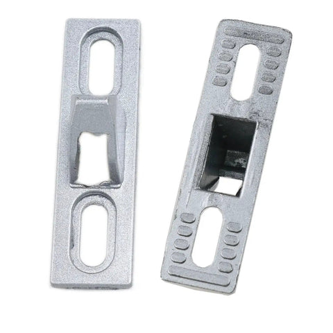 Lyot Sliding Door Keeper And Lock Set For Glass Doors 2.4X0.65 Inch Sliding Patio Door Latch Hardware Silver Finish