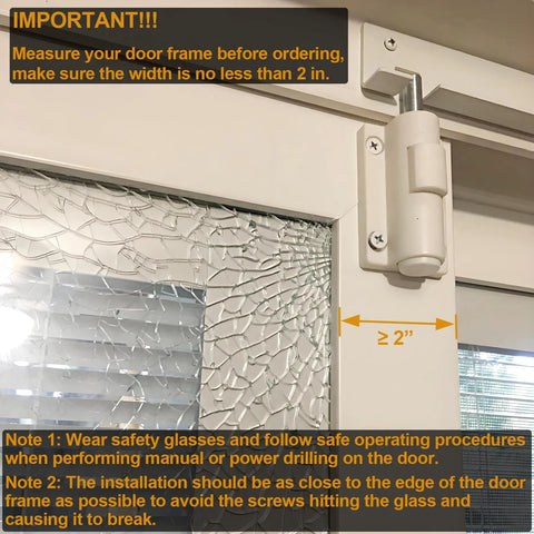 Sliding Glass Door Lock And Bolt For Patio Doors Childproof Safety Rail Lock For Top Or Bottom Mount Fits Most Sliding Doors And Windows White 1 Pack Easy Install To Stop Drafts And Water Seepage
