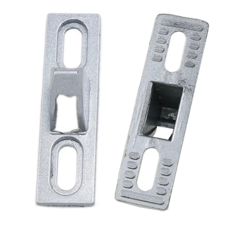 Sliding Glass Door Lock 2.4 By 0.65 By 0.76 Inch With Mounting Screws Silver Latch Replacement For All Patio Doors 4 Piece Set