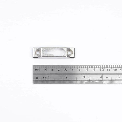 Hook Style Patio Sliding Door Keepers Silver Zinc Alloy Lock Keeper Latch Replacement Two Pieces With Screws Durable Metal Construction