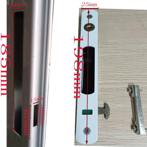2 Piece Sliding Door Lock Set With Keys For Aluminum Doors And Windows Embedded Flush Mount Single Sided Hook Locks Durable Stainless Steel And Aluminum Alloy Construction Includes 2 Locks And 2 Keys