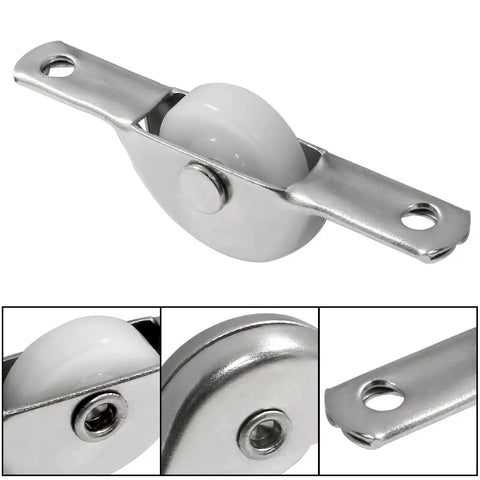 8Pcs 18Mm Sliding Door Pulley Wheels for screen doors closets wardrobes and cabinets durable plastic rollers with steel shell
