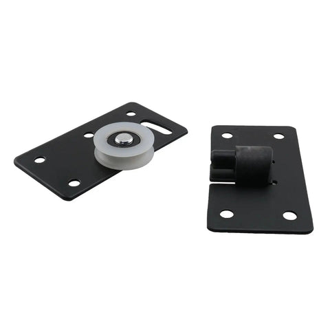 2 Pack 85x45mm Wardrobe Sliding Door Pulleys With Grooved Wheels For Cabinets And Display Cabinets, Stainless Steel Door Hardware Caster Set With Spacer