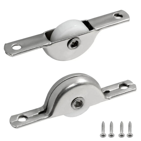 8Pcs 18Mm Sliding Door Pulley Wheels For Screen Doors Closets Wardrobes And Cabinets Durable Plastic Rollers Easy Installation