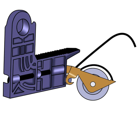 Diagram of 4-Pack Sliding Screen Door Rollers For KDEX20 Series KD Screen Doors Compatibility, showing side view tension wheel.