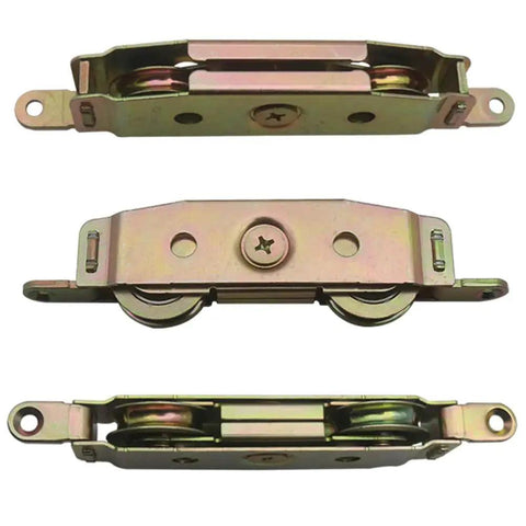 Heavy Duty Sliding Patio Door Roller Assembly Replacement Kit With One And One Quarter Inch Steel Ball Wheel Bearings Side Adjustable 2 Pack For Smooth Quiet Door Operation And Easy Replacement Of Damaged Screen Door Rollers, showing steel roller wheels and side adjustment