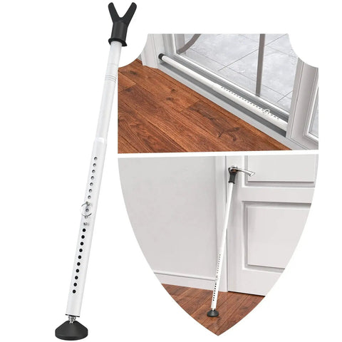 3 In 1 Sliding Door Security Bar From Inside Heavy Duty Adjustable Front Door And Window Barricade Door Jammer Lock Protector with reinforced steel