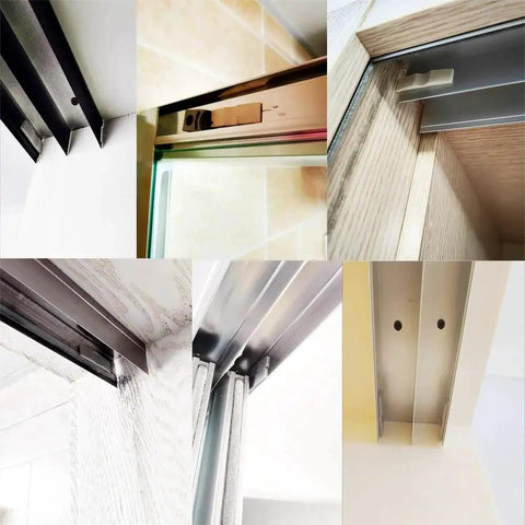 10 Pack Sliding Door Stopper Concave Locator Stick On Positioner Anti Collision Buffer Adapter installation on upper track