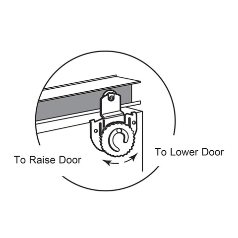 Diagram of dial adjusting rollers in Bypass Wardrobe Track Kit For Sliding Closet Doors Fits 47 To 48 Inch Openings With Steel Construction