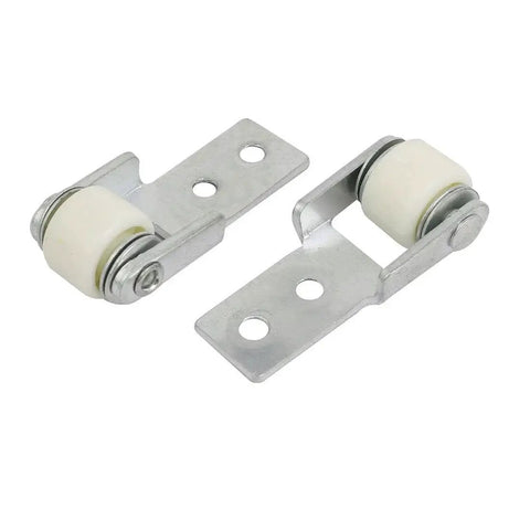 15mm Diameter Wheel Sliding Door Track Guide Wheel Roller Set Of 4 For Cabinet And Sliding Doors White And Silver Tone Plastic And Metal Construction 15x10mm Wheel Size 4mm Hole 11mm Spacing Easy Replacement