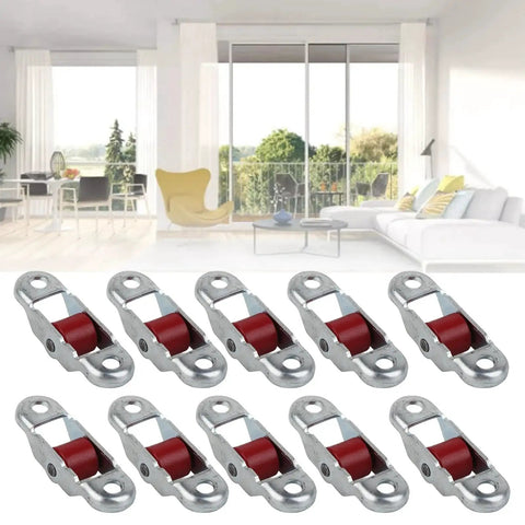 Sliding Door Window Pulley Kit With Base 12mm Stainless Steel Hardware Single Wheel Mute PP Wheel Roller in living room