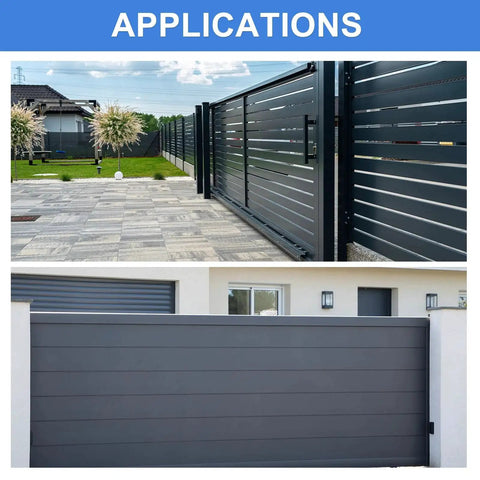 Applications of sliding gates using 8 Pcs Slide Gate Guide Rollers Set For Sliding Gate Or Door, 1-5/8 Inch Diameter By 2 Inch Length