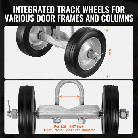 Sliding Gate Kit 6 Inch Rolling Gate Hardware Kit Universal Sliding Gate Rollers Track Wheels Corrosion Resistant