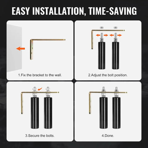 Installation steps for Sliding Gate Kit 6 Inch Gate Hardware With L Bracket Universal Adjustable Gate Rollers
