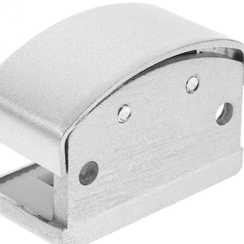 Close-up of adjustable sliding shower door bottom guide 2 pack glass door stopper for bathroom track hardware anti swing limiter