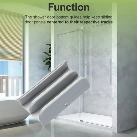 Sliding Shower Door Bottom Track Two Pack Gray Half Inch Channel Fits Glass Doors Up To Seven Sixteenths Inch Thick Precise Size Design