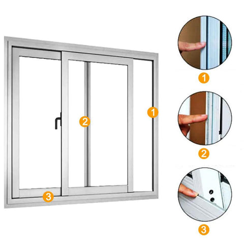 Bruiefpap weather stripping for doors and windows, self-adhesive grey seal, 0.35in W x 0.35in T, 39.4 ft, Amazon