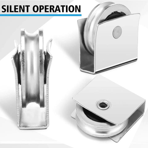 10 Pcs Sliding Window Rollers Assembly With 9/16 Inch Metal Wheels For Cabinets And Display Cases Replacement Hardware Set Durable Stamped Metal Shell For Smooth Glide And Easy Installation