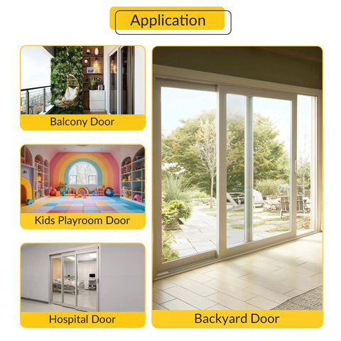 Image showing applications for Patio Door Tandem Roller With White Nylon Wheel And Precision Bearing in different doors.