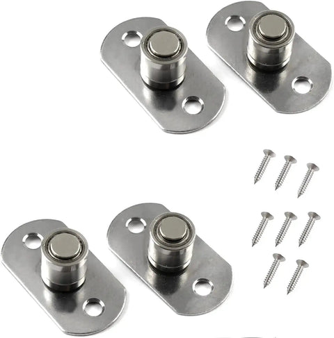 Sliding Door Roller Guide Set With Floor Guide Wheel Durable Steel Frame Four Pieces For Furniture Hardware Moving Doors
