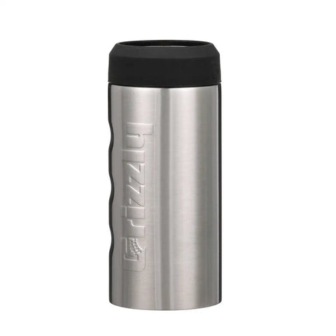 Grip Slim Can Cooler For 12 Oz Slim Energy And Seltzer Cans Vacuum Insulated Stainless Steel Double Walled Reusable Durable Brushed Finish