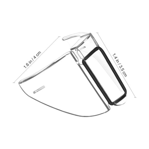 Slip On Safety Glasses Side Shields 2 Pairs Transparent Anti Slip Protectors with dimensions shown in centimeters