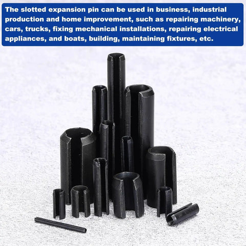 Slotted Split Roll Pins Set 25 Pieces Half Inch Diameter 12mm Length 35mm 65Mn Steel Beefy Spring Tension Dowel Pins For Secure Fastening