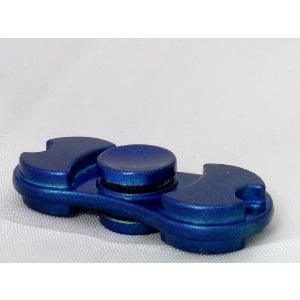 Small Blue Aluminum Dual Fidget Hand Spinner Toy 42Q