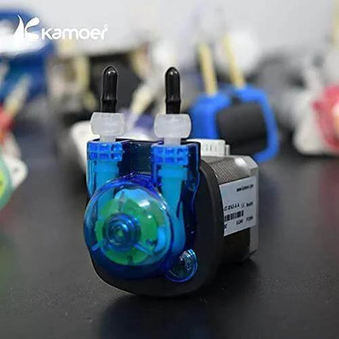 Small peristaltic Pump Stepper Motor 24V Adjustable Speed Kamoer KPAS-100 Long Service Life high-Precision dosing Pump with blue casing