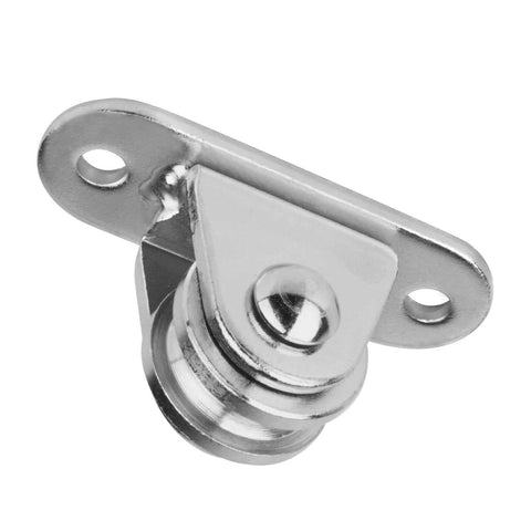 Single pulley from 8 Pcs 1" Small Pulley Block, Silent Pulley Wheel for 1/8" Cord, Max Load 176 lb, carbon steel, chrome finish