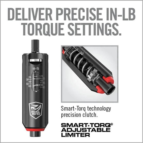 Smart-Torq Adjustable 15–65 in-Lb Torque Limiter with click-style clutch and 1/4" hex compatibility