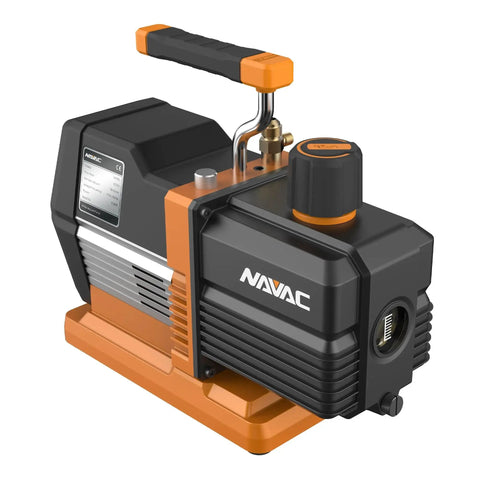 Pro Grade Smart Vacuum Pump For HVAC Evacuation With Real Time Micron Sensing And Built In Digital Gauge NAVAC NRP8Di