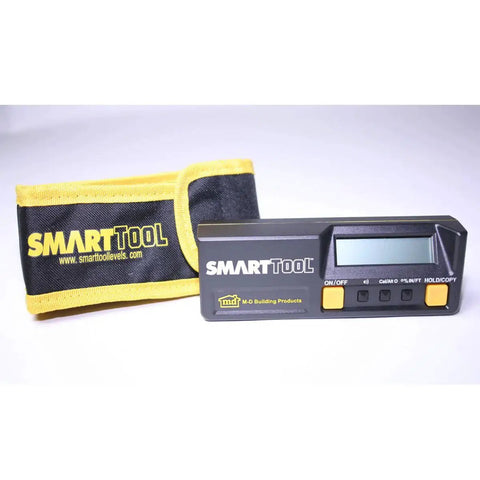 Digital Angle Measurement Module For SmartTool Levels With Backlit LCD Zero Set Lightweight ABS Construction Durable Aluminum Frame And Indestructible Acrylic Block Delivers Clear On Site Angle Readings And Seamless Compatibility shown with protective case