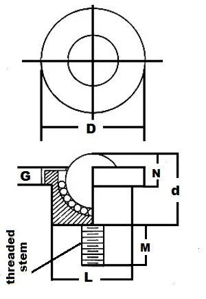 SMBT-5/8 CS Stud Ball Transfer Unit 5/8 Main Ball Mounted Bearings - VXB Ball Bearings