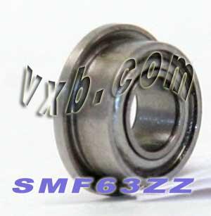 SMF63ZZ Flanged Bearing Shielded Stainless Steel 3x6x2.5 Bearings - VXB Ball Bearings