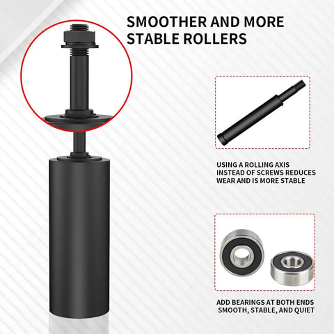 Adjustable Sliding Gate Guide Roller 6 Inch Dual Hard Nylon Rollers with Heavy Duty Steel Bracket and bearings diagram