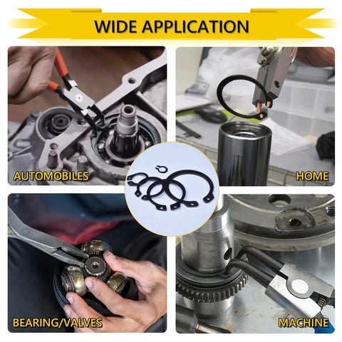 Premium Snap Ring Set 325Pcs Alloy Steel External Retaining Rings Circlips In 15 Sizes For Axles Shafts And Other Moving Parts.