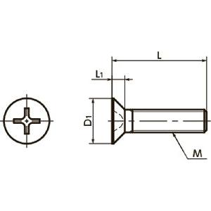 SNFTG-M3-10 NBK Cross Recessed Flat Head Machine Screws - High Intensity Titanium Alloy- Made in Japan - VXB Ball Bearings