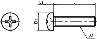 SNPTG-M3-12 NBK Cross Recessed Pan Head Machine Screws - High Intensity Titanium Alloy- Made in Japan