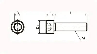 SNSA-M6-16 NBK Hex Socket Head Cap Screws - Aluminum One Screw Made in Japan