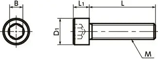 SNSL-M6-10-PN NBK Socket Head Cap Screws - SUS316L-Surface hardening Made in Japan