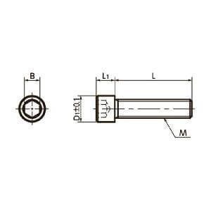 SNSS-M10-35-MO NBK Socket Head Cap Screws MoS2 Coating - Pack of 10. Made in Japan