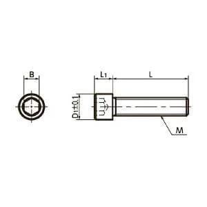 SNSS-M8-35-RY NBK Socket Head Cap Screws Low Temperature Black Chrome. Made in Japan