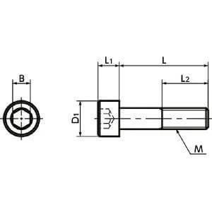 SNSX-M8-35-88 NBK Hex Socket Head Cap Vacuum Vented Screws - High Intensity S.S. Made in Japan