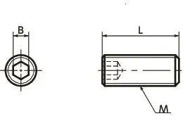 SNTS-M2-3-FP-NBK 3mm Long Set Screws for precision instruments