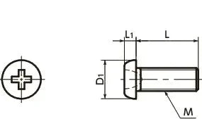 SNZS-M1.6-3 NBK 3mm Length Pan Head Machine Screws for Precision Instruments Pack of 50