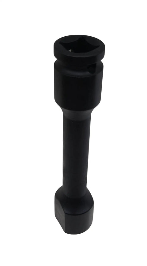 3/4 Inch Socket For 1 5/8 Inch Wide Strut Channel With 5 Inch Length Made From 42CrMo Alloy Steel, black tool standing upright