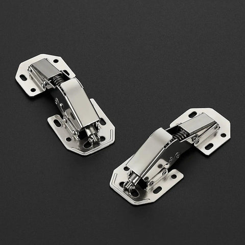 Two Pack Soft Close Hidden Cabinet Hinges For Kitchen Cabinets Surface Mount No Pre Drilled Install Easy Screw On