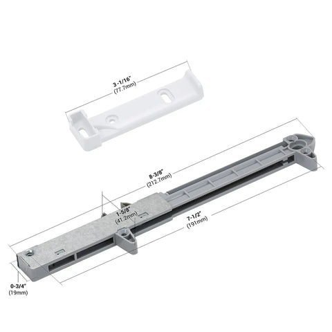 10 Pack Soft Close Drawer Adapters For Wood Drawers White Retrofit Kit dimensions and components